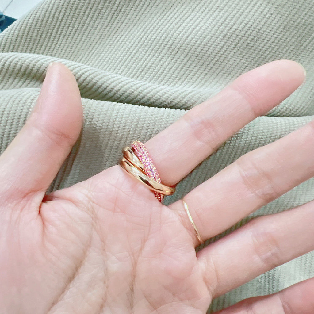TRINITY 3.2MM RING PINK DIAMOND