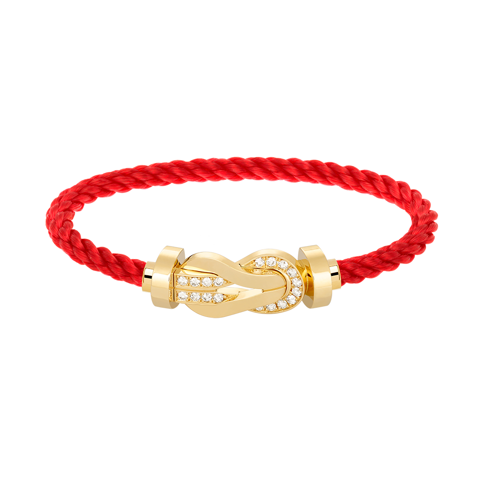 [OAK JURI]CHANCE LARGE 8 FIGURE BUCKLE HALF DIAMOND BRACELET GOLD