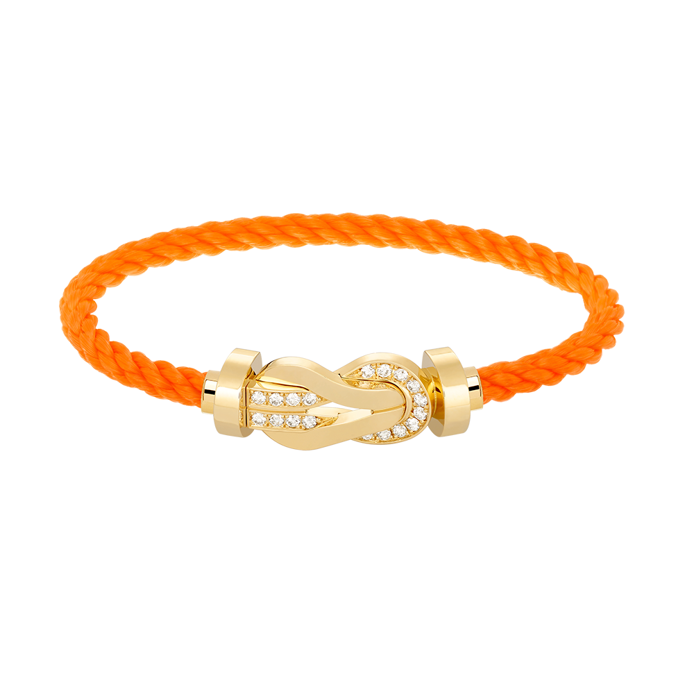[OAK JURI]CHANCE LARGE 8 FIGURE BUCKLE HALF DIAMOND BRACELET GOLD