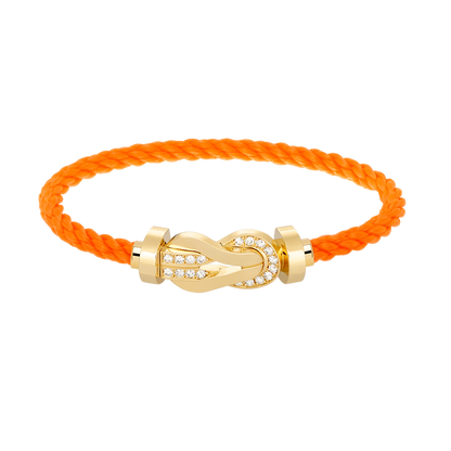[OAK JURI]CHANCE LARGE 8 FIGURE BUCKLE HALF DIAMOND BRACELET GOLD