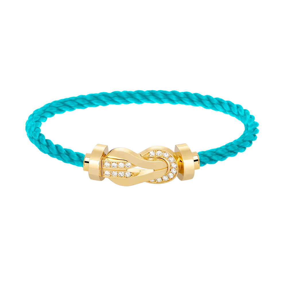 [OAK JURI]CHANCE LARGE 8 FIGURE BUCKLE HALF DIAMOND BRACELET GOLD