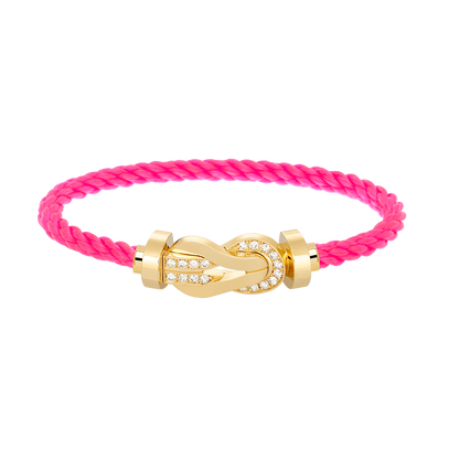 [OAK JURI]CHANCE LARGE 8 FIGURE BUCKLE HALF DIAMOND BRACELET GOLD