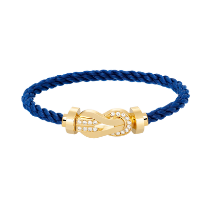 [OAK JURI]CHANCE LARGE 8 FIGURE BUCKLE HALF DIAMOND BRACELET GOLD