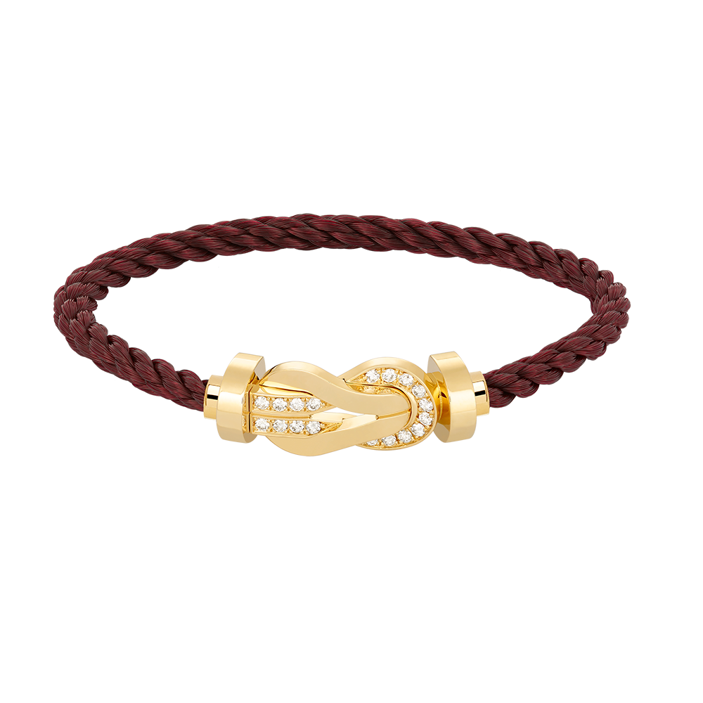 [OAK JURI]CHANCE LARGE 8 FIGURE BUCKLE HALF DIAMOND BRACELET GOLD