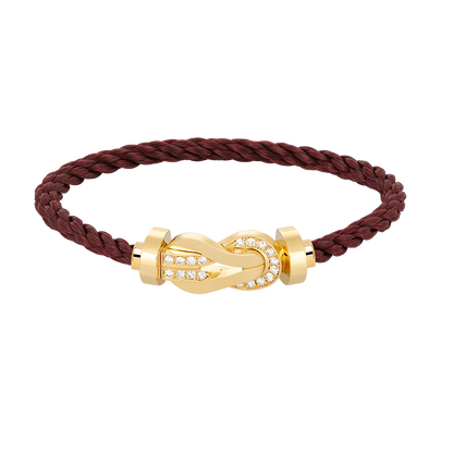 [OAK JURI]CHANCE LARGE 8 FIGURE BUCKLE HALF DIAMOND BRACELET GOLD