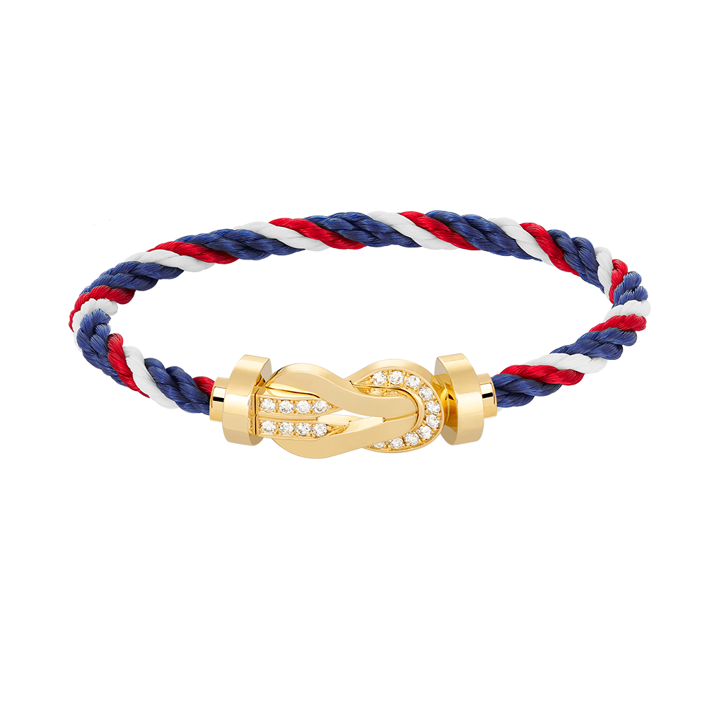 [OAK JURI]CHANCE LARGE 8 FIGURE BUCKLE HALF DIAMOND BRACELET GOLD