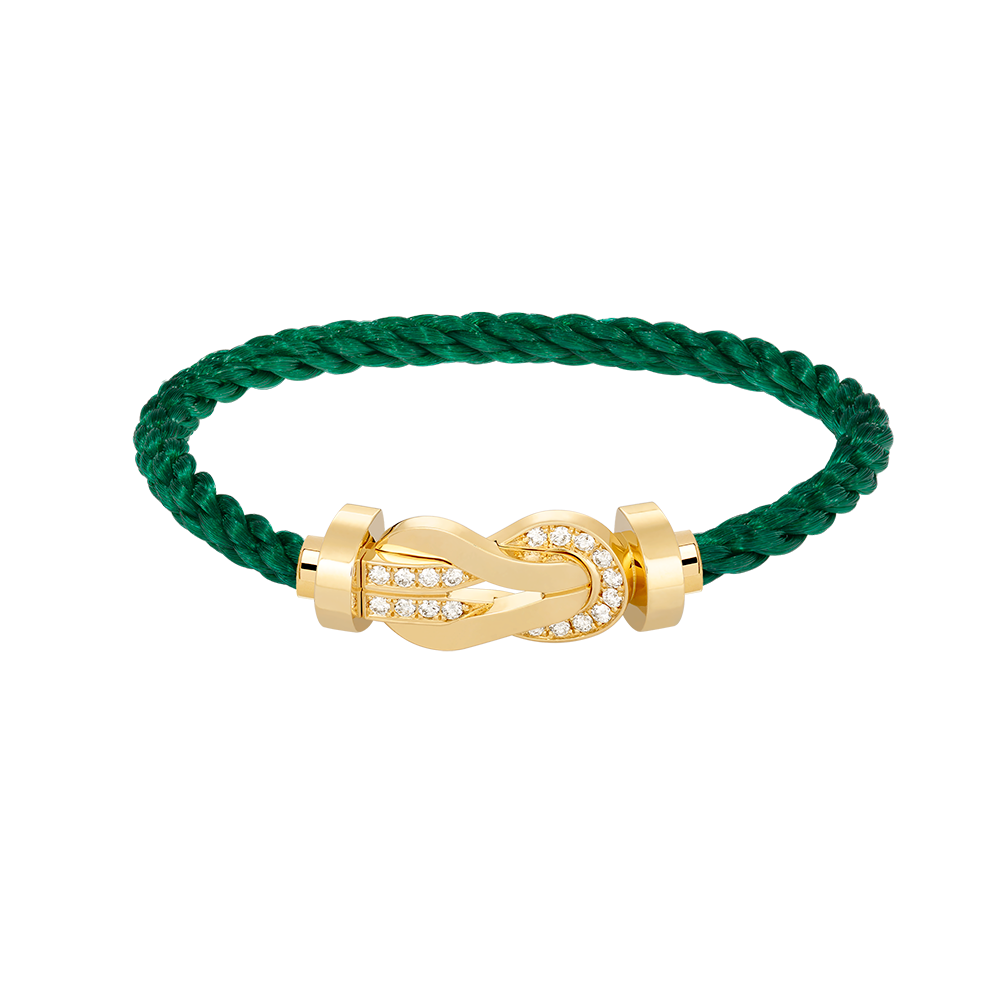 [OAK JURI]CHANCE LARGE 8 FIGURE BUCKLE HALF DIAMOND BRACELET GOLD