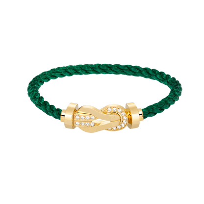 [OAK JURI]CHANCE LARGE 8 FIGURE BUCKLE HALF DIAMOND BRACELET GOLD