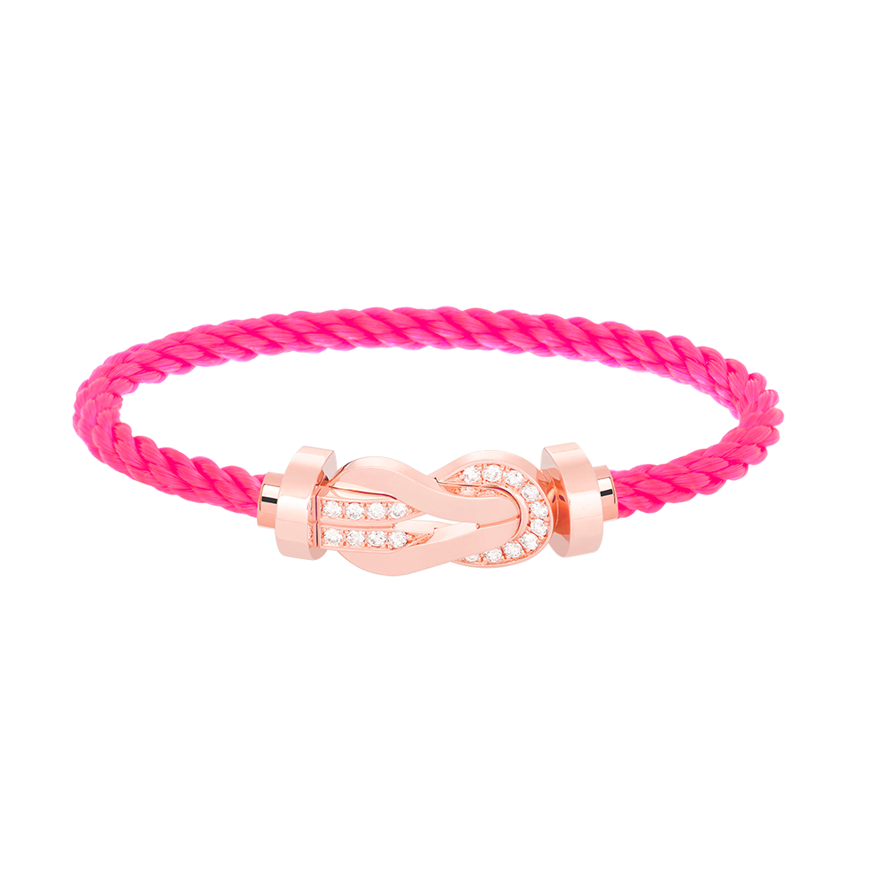 [OAK JURI]CHANCE LARGE 8 FIGURE BUCKLE HALF DIAMOND BRACELET ROSE GOLD