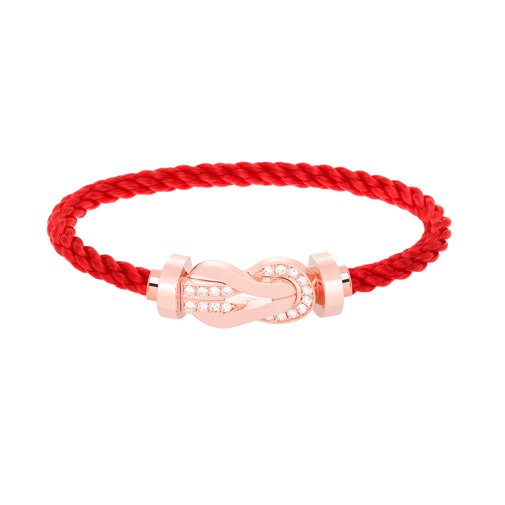 [OAK JURI]CHANCE LARGE 8 FIGURE BUCKLE HALF DIAMOND BRACELET ROSE GOLD