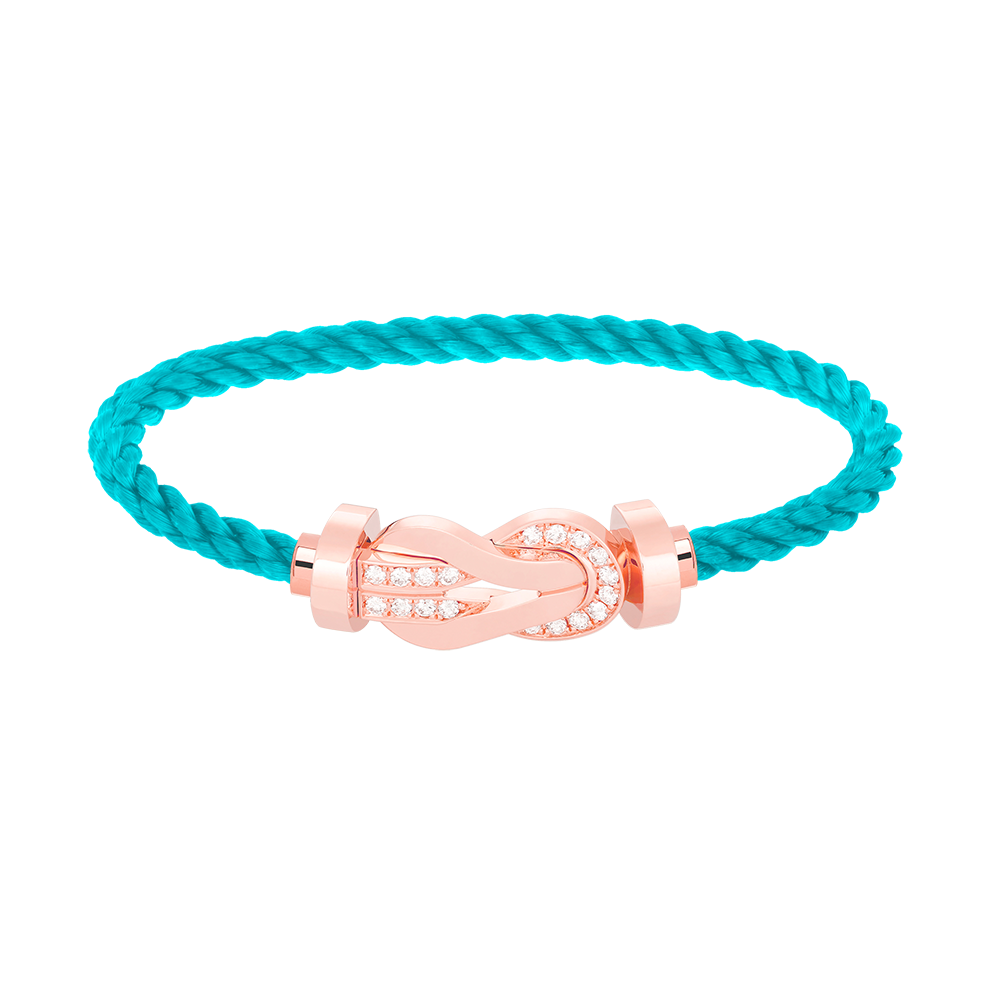 [OAK JURI]CHANCE LARGE 8 FIGURE BUCKLE HALF DIAMOND BRACELET ROSE GOLD