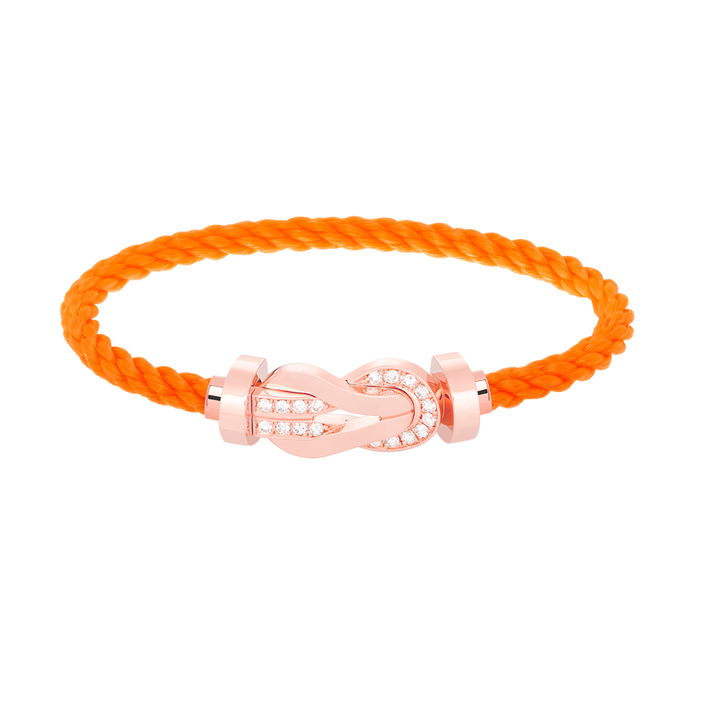 [OAK JURI]CHANCE LARGE 8 FIGURE BUCKLE HALF DIAMOND BRACELET ROSE GOLD