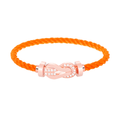 [OAK JURI]CHANCE LARGE 8 FIGURE BUCKLE HALF DIAMOND BRACELET ROSE GOLD