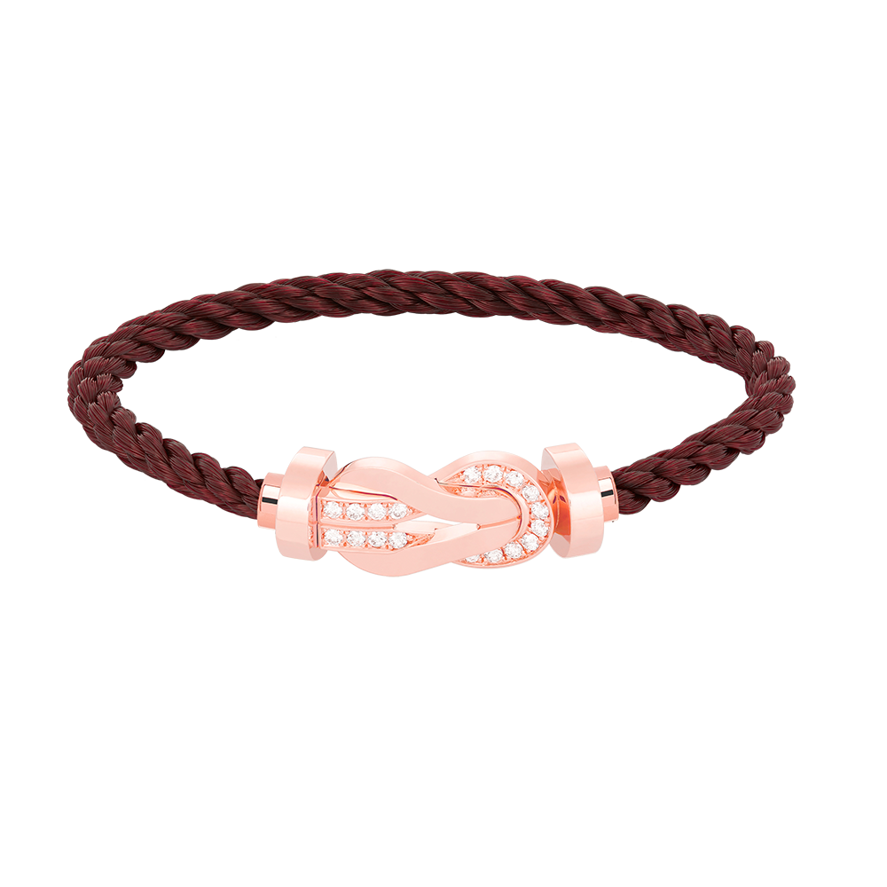 [OAK JURI]CHANCE LARGE 8 FIGURE BUCKLE HALF DIAMOND BRACELET ROSE GOLD