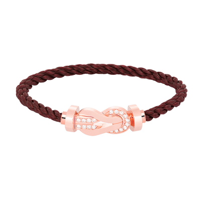 [OAK JURI]CHANCE LARGE 8 FIGURE BUCKLE HALF DIAMOND BRACELET ROSE GOLD