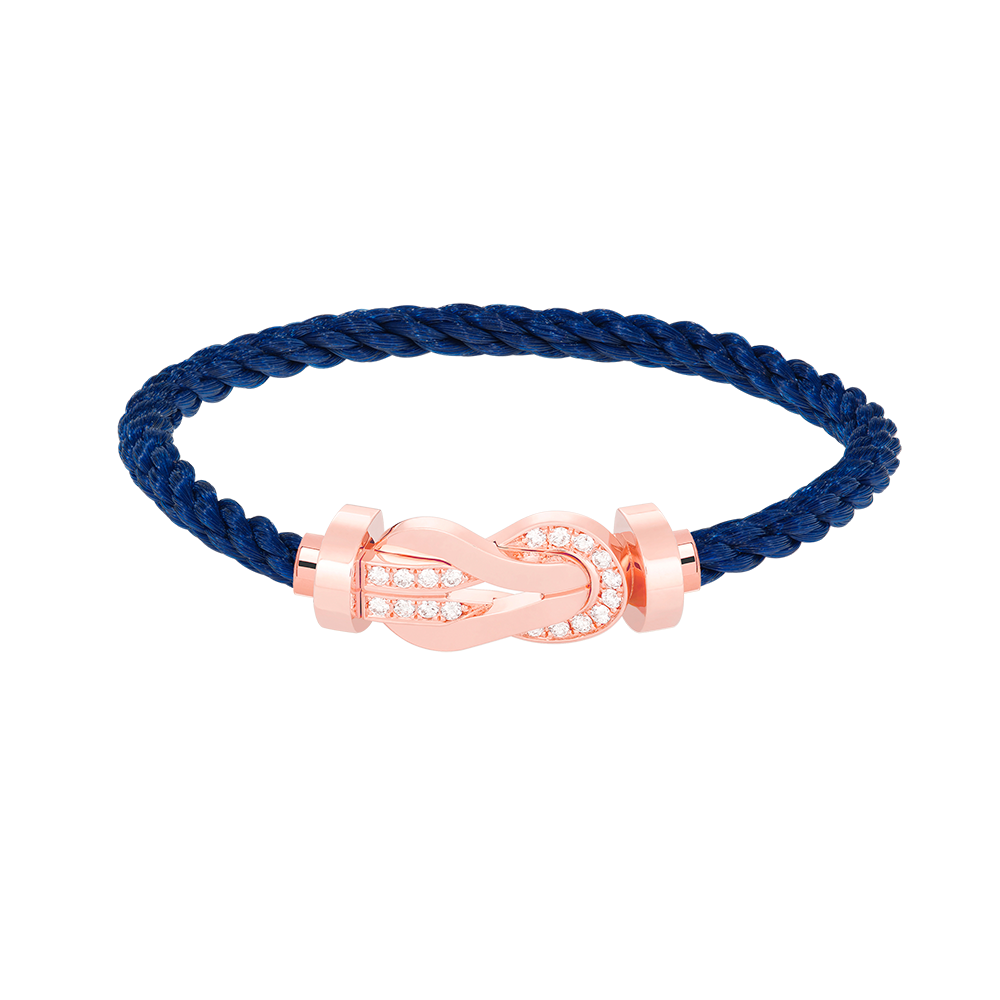[OAK JURI]CHANCE LARGE 8 FIGURE BUCKLE HALF DIAMOND BRACELET ROSE GOLD