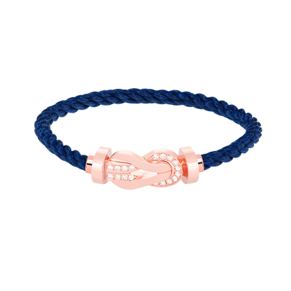 [OAK JURI]CHANCE LARGE 8 FIGURE BUCKLE HALF DIAMOND BRACELET ROSE GOLD