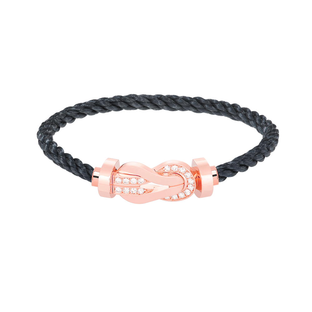 [OAK JURI]CHANCE LARGE 8 FIGURE BUCKLE HALF DIAMOND BRACELET ROSE GOLD