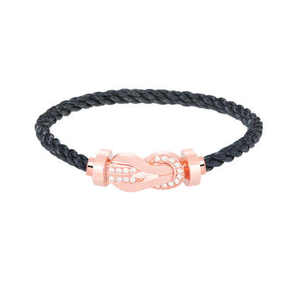 [OAK JURI]CHANCE LARGE 8 FIGURE BUCKLE HALF DIAMOND BRACELET ROSE GOLD