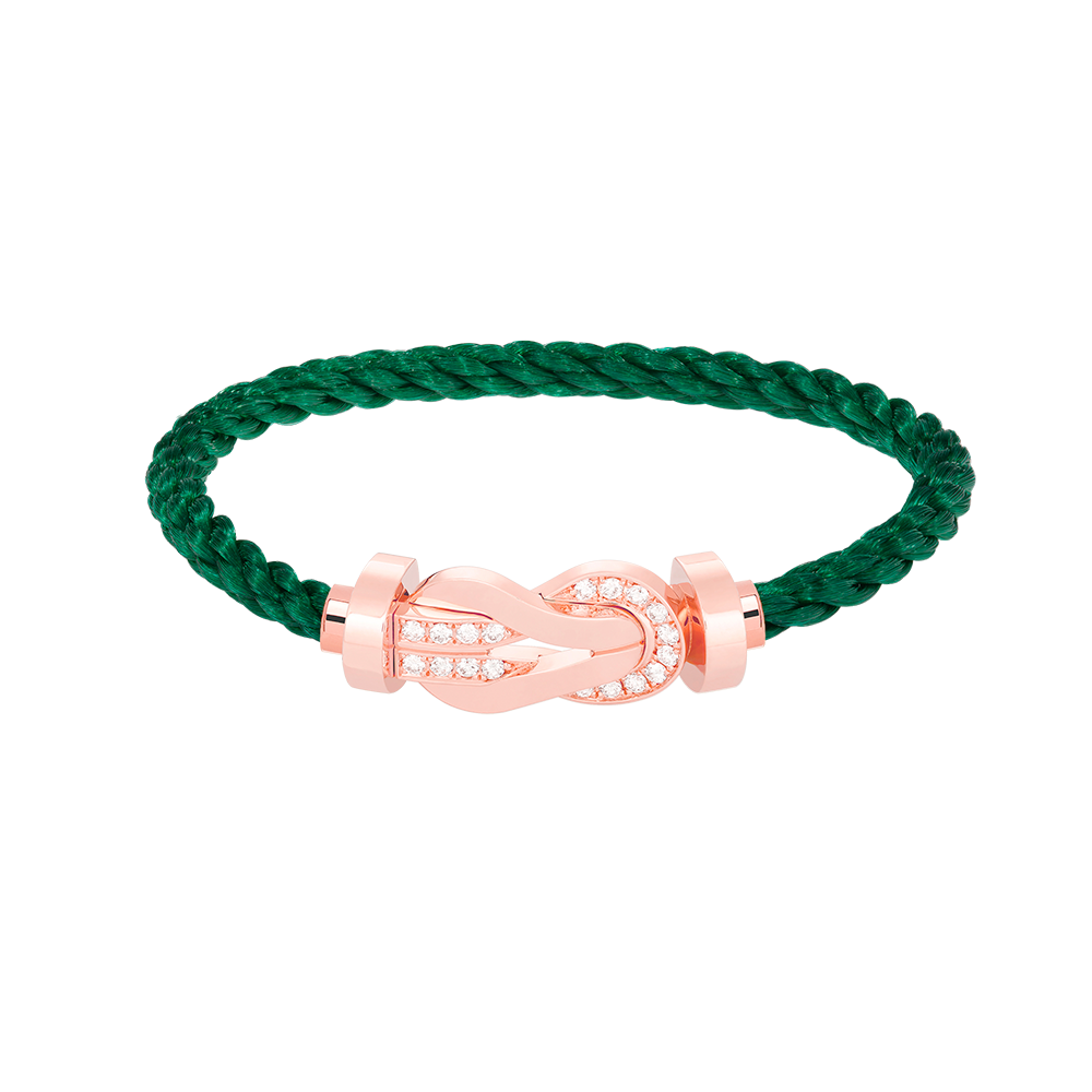 [OAK JURI]CHANCE LARGE 8 FIGURE BUCKLE HALF DIAMOND BRACELET ROSE GOLD