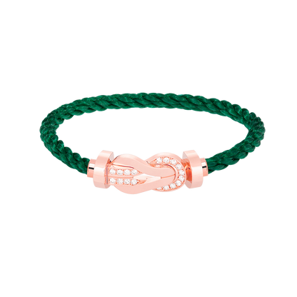 [OAK JURI]CHANCE LARGE 8 FIGURE BUCKLE HALF DIAMOND BRACELET ROSE GOLD
