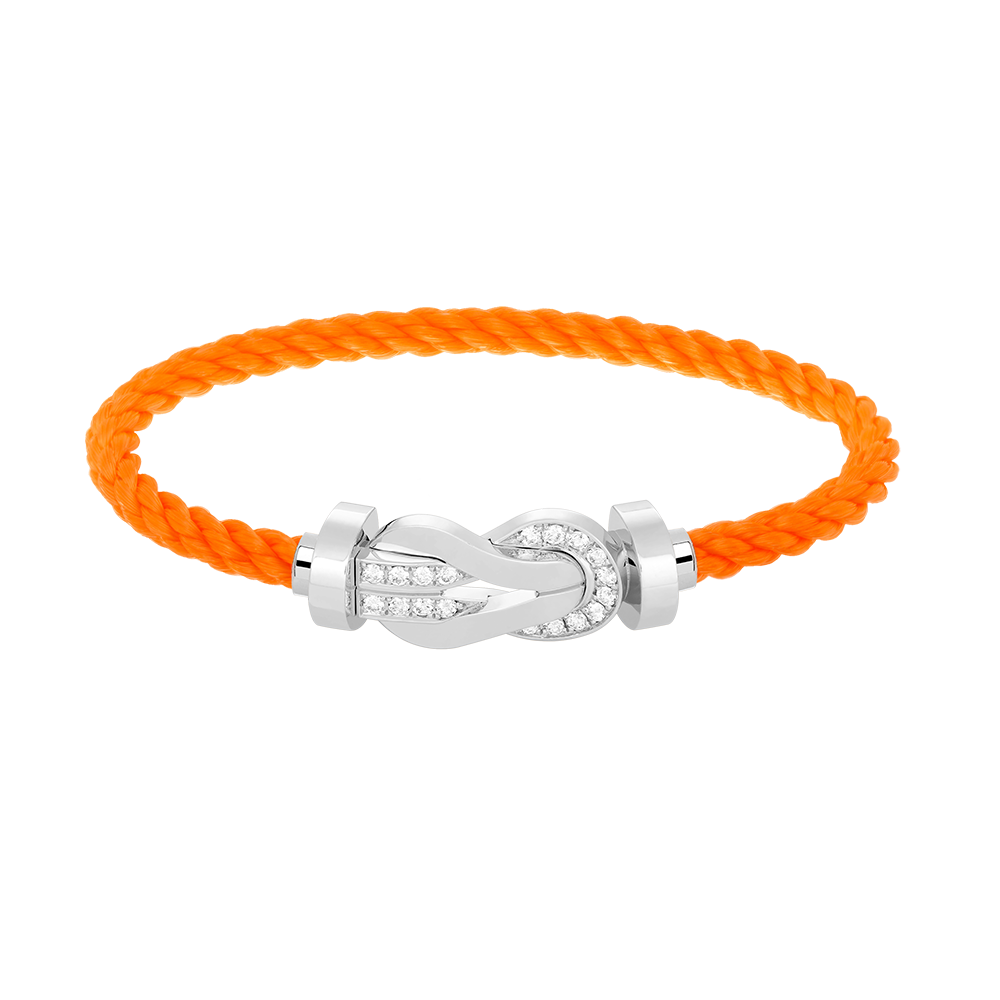 [OAK JURI]CHANCE LARGE 8 FIGURE BUCKLE HALF DIAMOND BRACELET SILVER