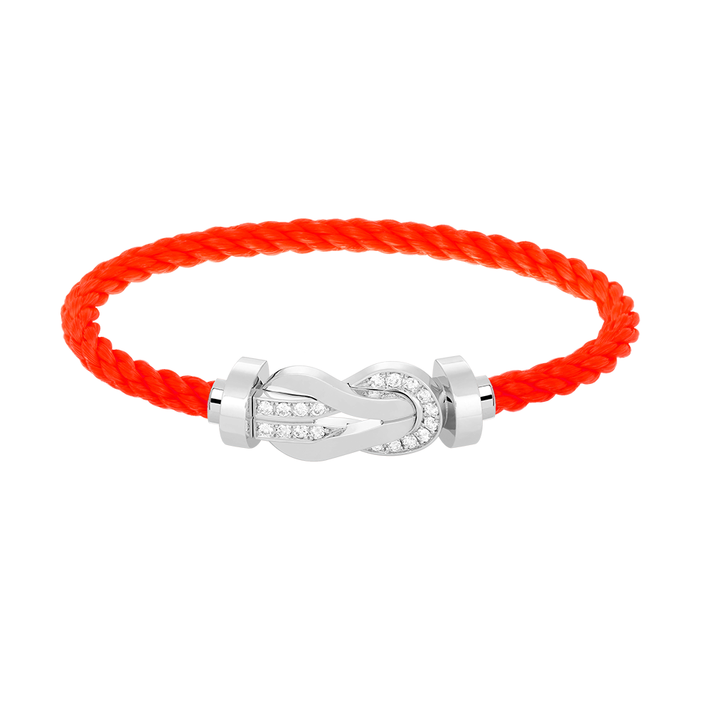 [OAK JURI]CHANCE LARGE 8 FIGURE BUCKLE HALF DIAMOND BRACELET SILVER