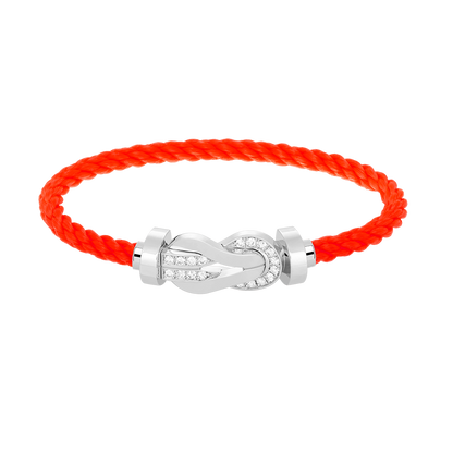 [OAK JURI]CHANCE LARGE 8 FIGURE BUCKLE HALF DIAMOND BRACELET SILVER