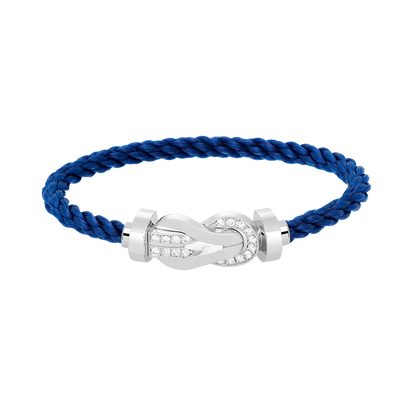 [OAK JURI]CHANCE LARGE 8 FIGURE BUCKLE HALF DIAMOND BRACELET SILVER
