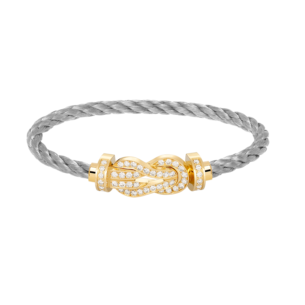 [OAK JURI]CHANCE LARGE 8 FIGURE BUCKLE FULLDIAMOND BRACELET GOLD