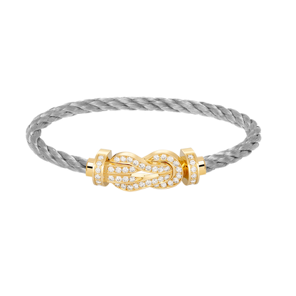 [OAK JURI]CHANCE LARGE 8 FIGURE BUCKLE FULLDIAMOND BRACELET GOLD
