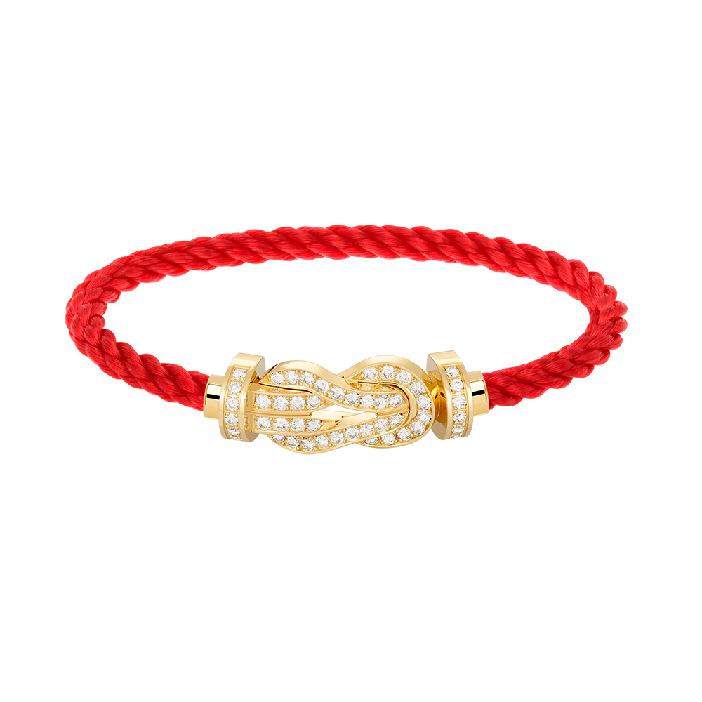 [OAK JURI]CHANCE LARGE 8 FIGURE BUCKLE FULLDIAMOND BRACELET GOLD