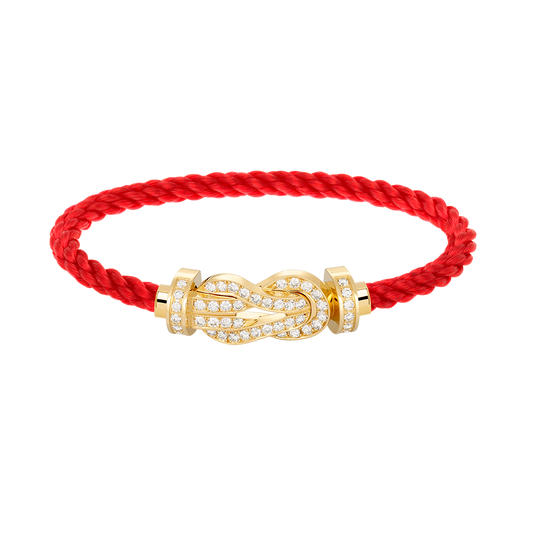 [OAK JURI]CHANCE LARGE 8 FIGURE BUCKLE FULLDIAMOND BRACELET GOLD