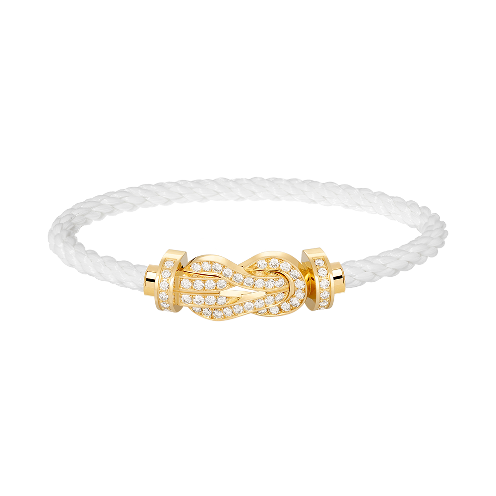 [OAK JURI]CHANCE LARGE 8 FIGURE BUCKLE FULLDIAMOND BRACELET GOLD