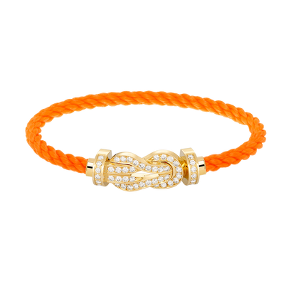 [OAK JURI]CHANCE LARGE 8 FIGURE BUCKLE FULLDIAMOND BRACELET GOLD