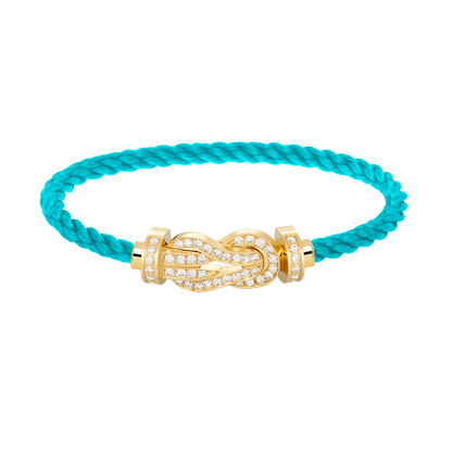 [OAK JURI]CHANCE LARGE 8 FIGURE BUCKLE FULLDIAMOND BRACELET GOLD