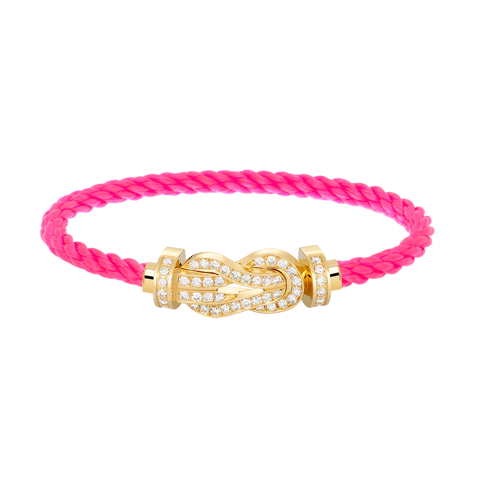 [OAK JURI]CHANCE LARGE 8 FIGURE BUCKLE FULLDIAMOND BRACELET GOLD