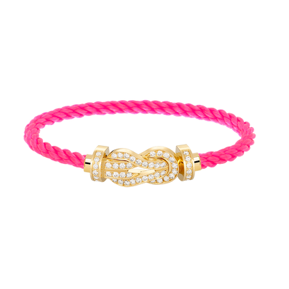 [OAK JURI]CHANCE LARGE 8 FIGURE BUCKLE FULLDIAMOND BRACELET GOLD
