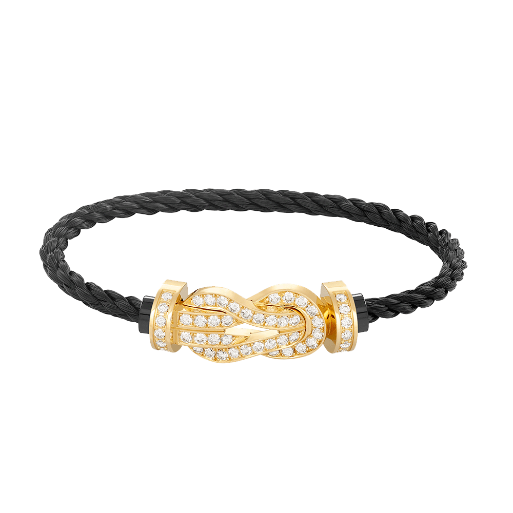 [OAK JURI]CHANCE LARGE 8 FIGURE BUCKLE FULLDIAMOND BRACELET GOLD