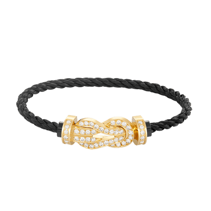 [OAK JURI]CHANCE LARGE 8 FIGURE BUCKLE FULLDIAMOND BRACELET GOLD