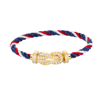 [OAK JURI]CHANCE LARGE 8 FIGURE BUCKLE FULLDIAMOND BRACELET GOLD