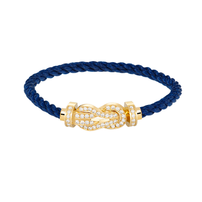 [OAK JURI]CHANCE LARGE 8 FIGURE BUCKLE FULLDIAMOND BRACELET GOLD