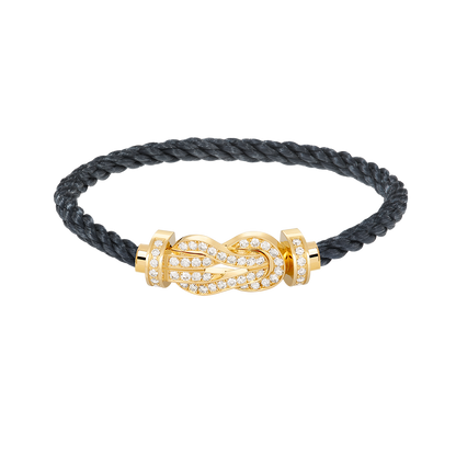 [OAK JURI]CHANCE LARGE 8 FIGURE BUCKLE FULLDIAMOND BRACELET GOLD