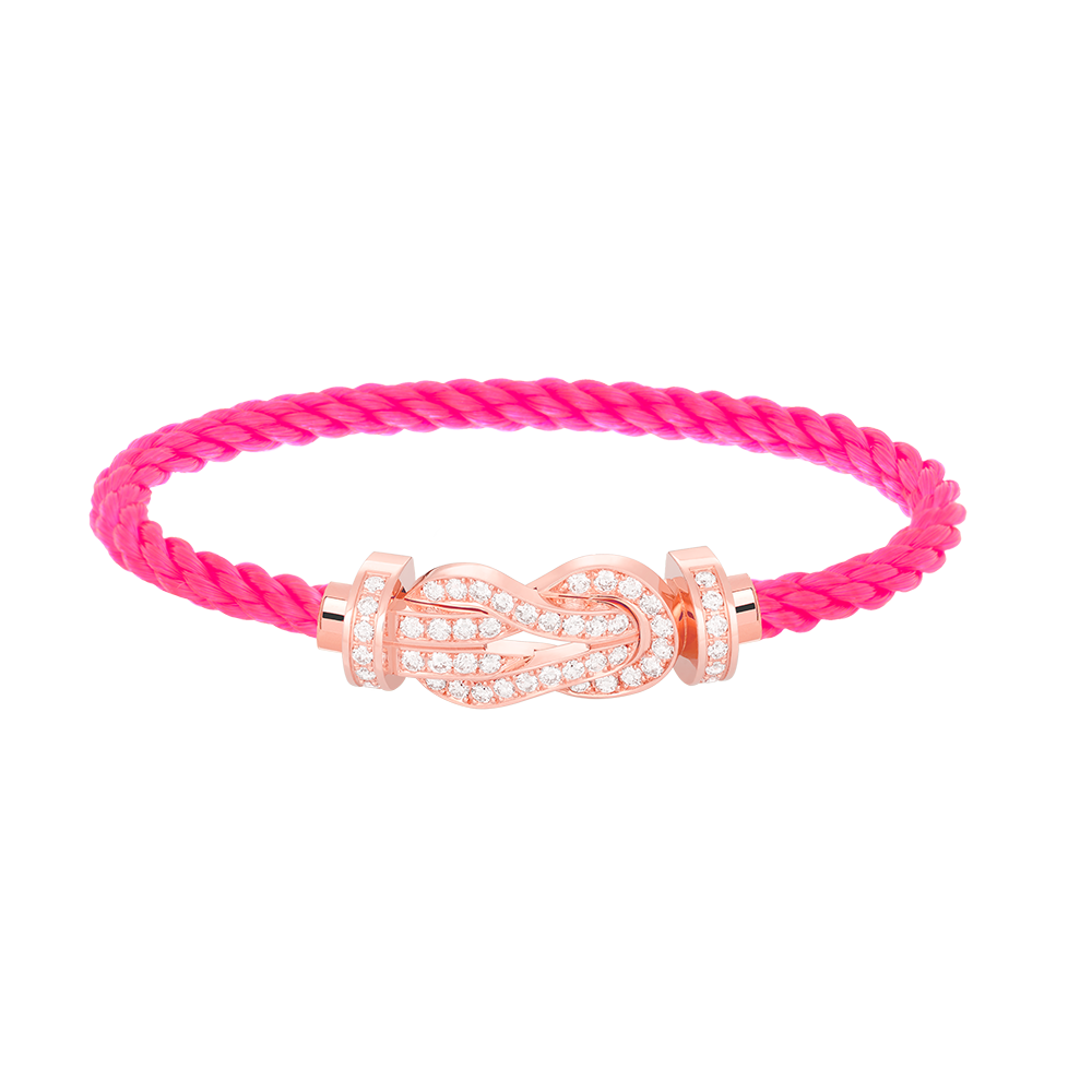 [OAK JURI]CHANCE LARGE 8 FIGURE BUCKLE FULL DIAMOND BRACELET ROSE GOLD
