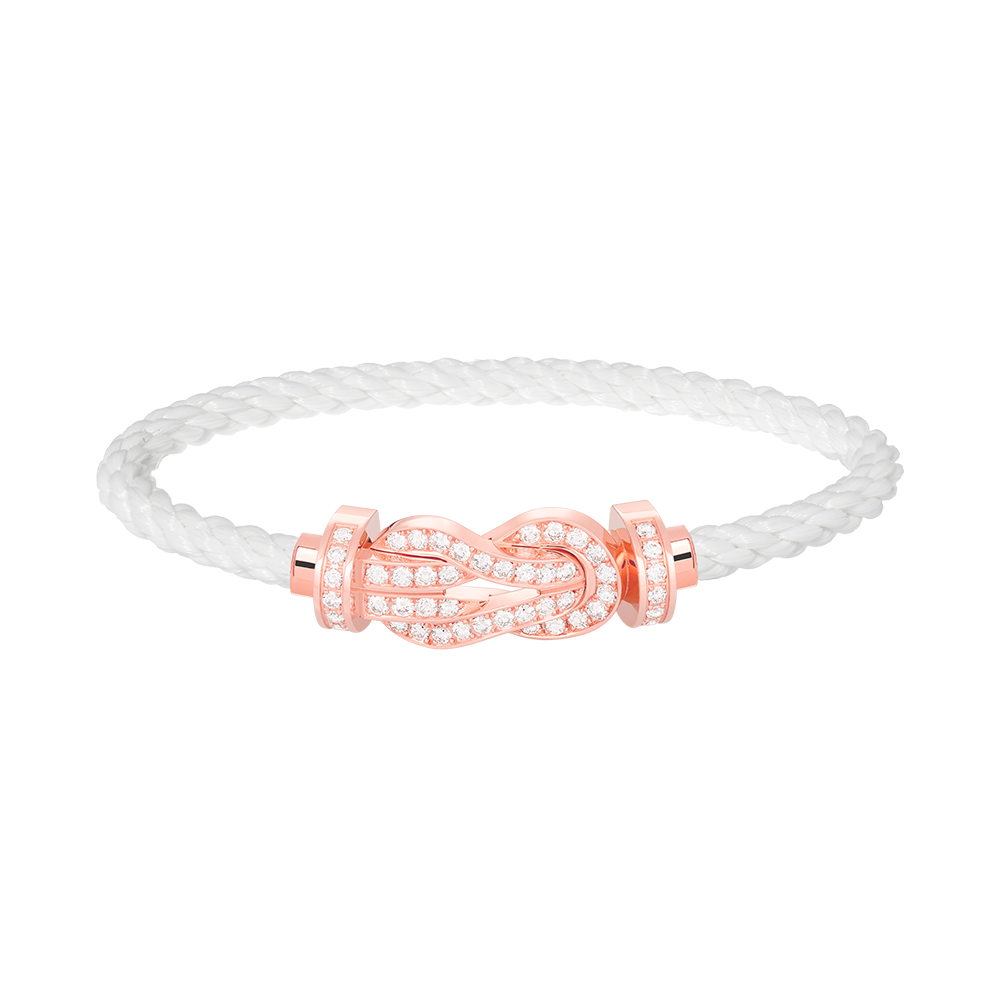 [OAK JURI]CHANCE LARGE 8 FIGURE BUCKLE FULL DIAMOND BRACELET ROSE GOLD