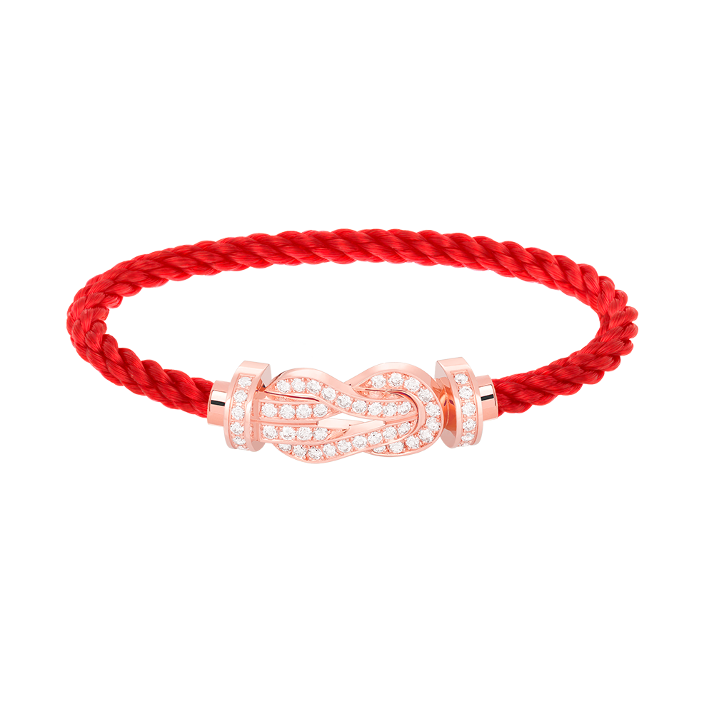 [OAK JURI]CHANCE LARGE 8 FIGURE BUCKLE FULL DIAMOND BRACELET ROSE GOLD