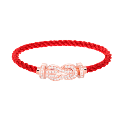 [OAK JURI]CHANCE LARGE 8 FIGURE BUCKLE FULL DIAMOND BRACELET ROSE GOLD