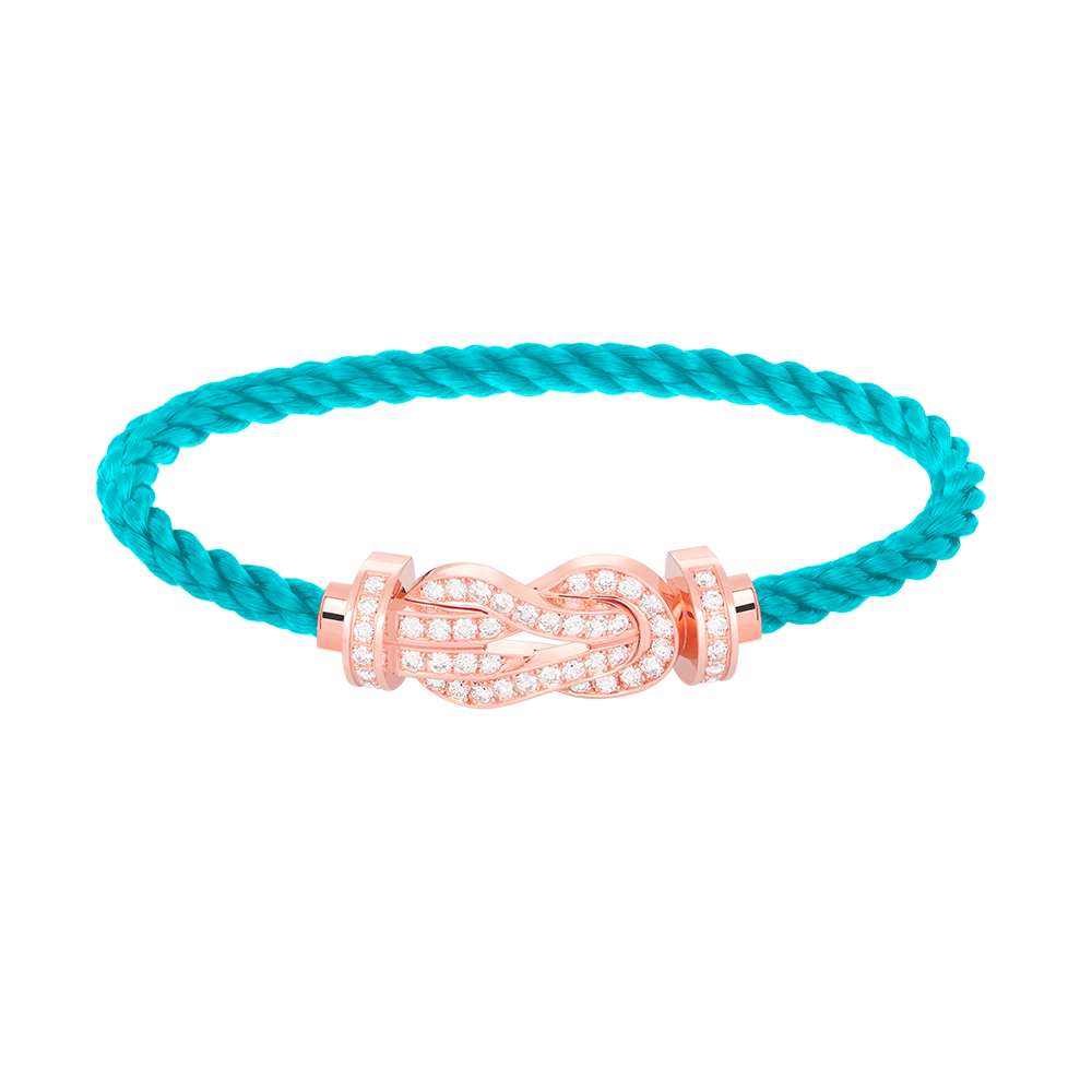 [OAK JURI]CHANCE LARGE 8 FIGURE BUCKLE FULL DIAMOND BRACELET ROSE GOLD