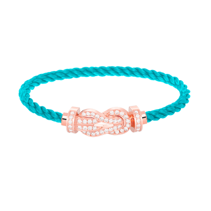 [OAK JURI]CHANCE LARGE 8 FIGURE BUCKLE FULL DIAMOND BRACELET ROSE GOLD