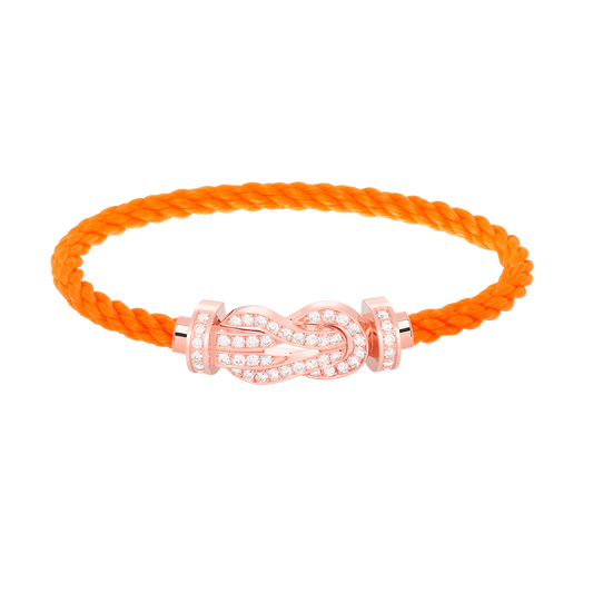 [OAK JURI]CHANCE LARGE 8 FIGURE BUCKLE FULL DIAMOND BRACELET ROSE GOLD